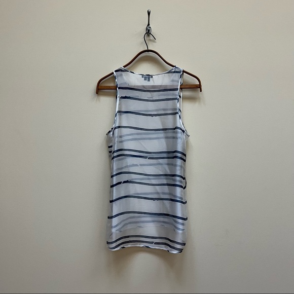 THEORY | sheer striped sleeveless blouse - Picture 2 of 3